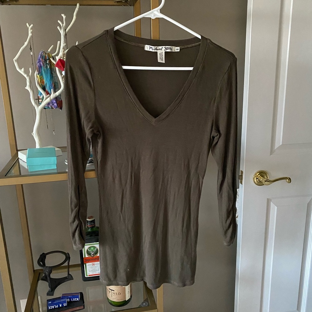 Michael Stars Olive Green 3/4 Sleeve